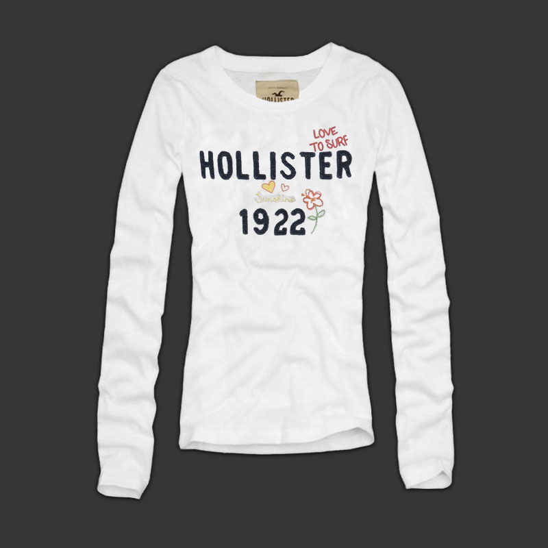 Hollister Mujeres De Cuello Redondo Largo Remera HCO4750